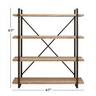 Brown Wood Industrial Shelving Unit, 67 " x 47 " x 14 ", , alternate image number null