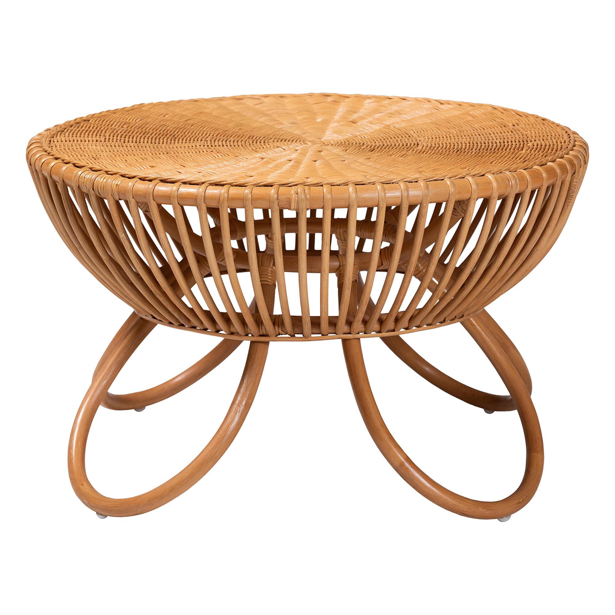 Abel Natural Rattan Coffee Table, LIGHT HONEY, alternate image number 2