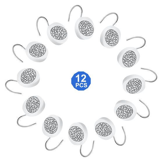 Sinatra Shower Hooks, WHITE, hi-res image number null