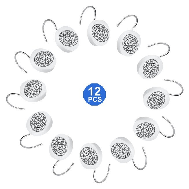 Sinatra Shower Hooks, WHITE, hi-res image number 0