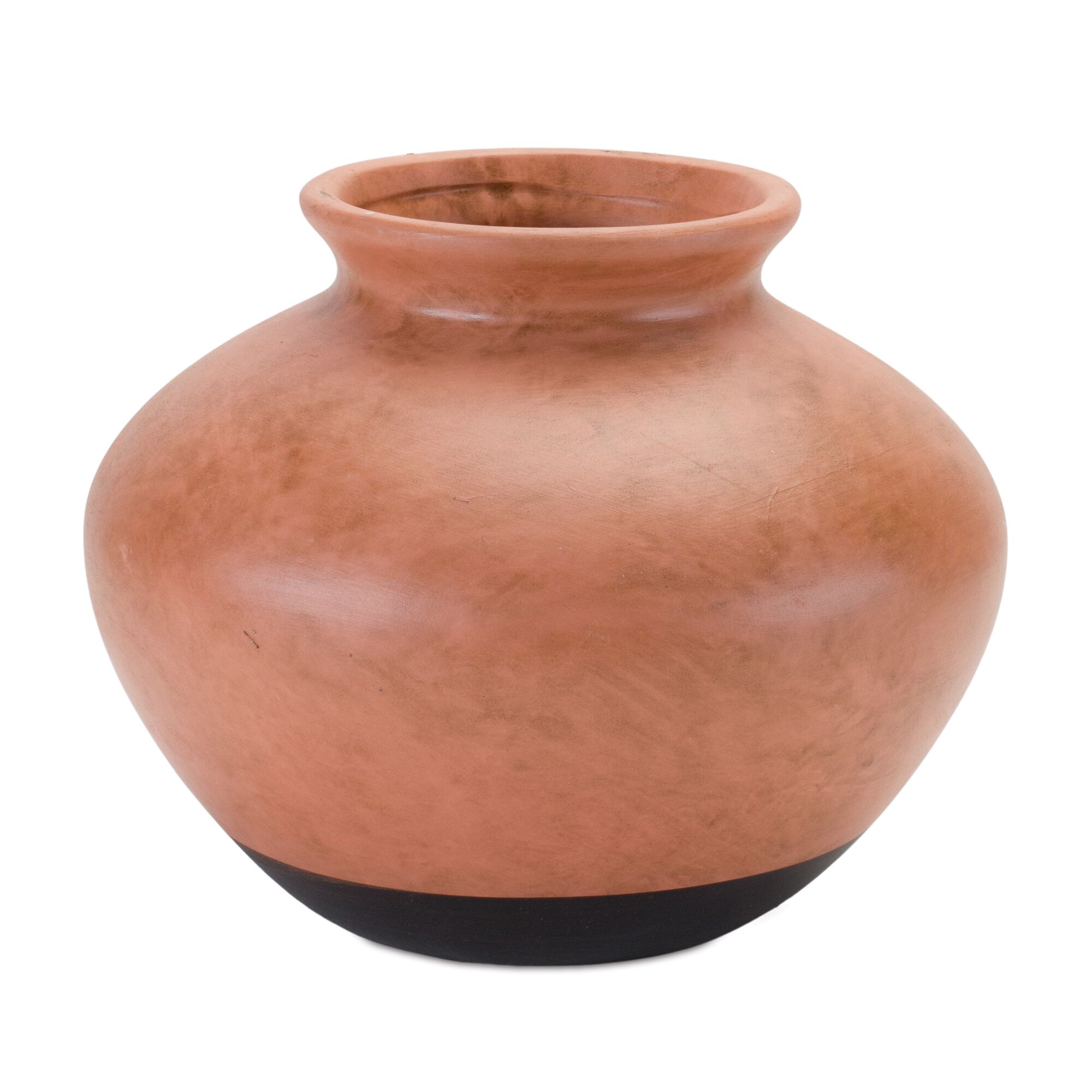 Pot 9 inchesD x 7.75 inchesH Ceramic, BROWN/BLACK, hi-res image number 0