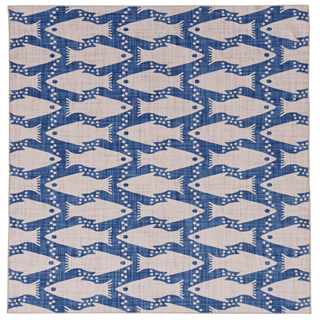 Washable Seabourne Ivory/Blue Rug, IVORY, hi-res image number null