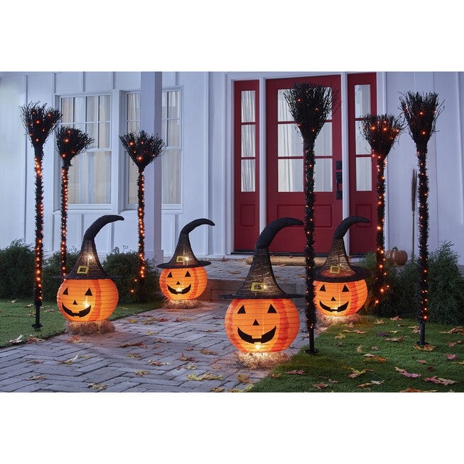 24 inchesH Pre-Lit Pop-Up Pumpkin, , alternate image number null