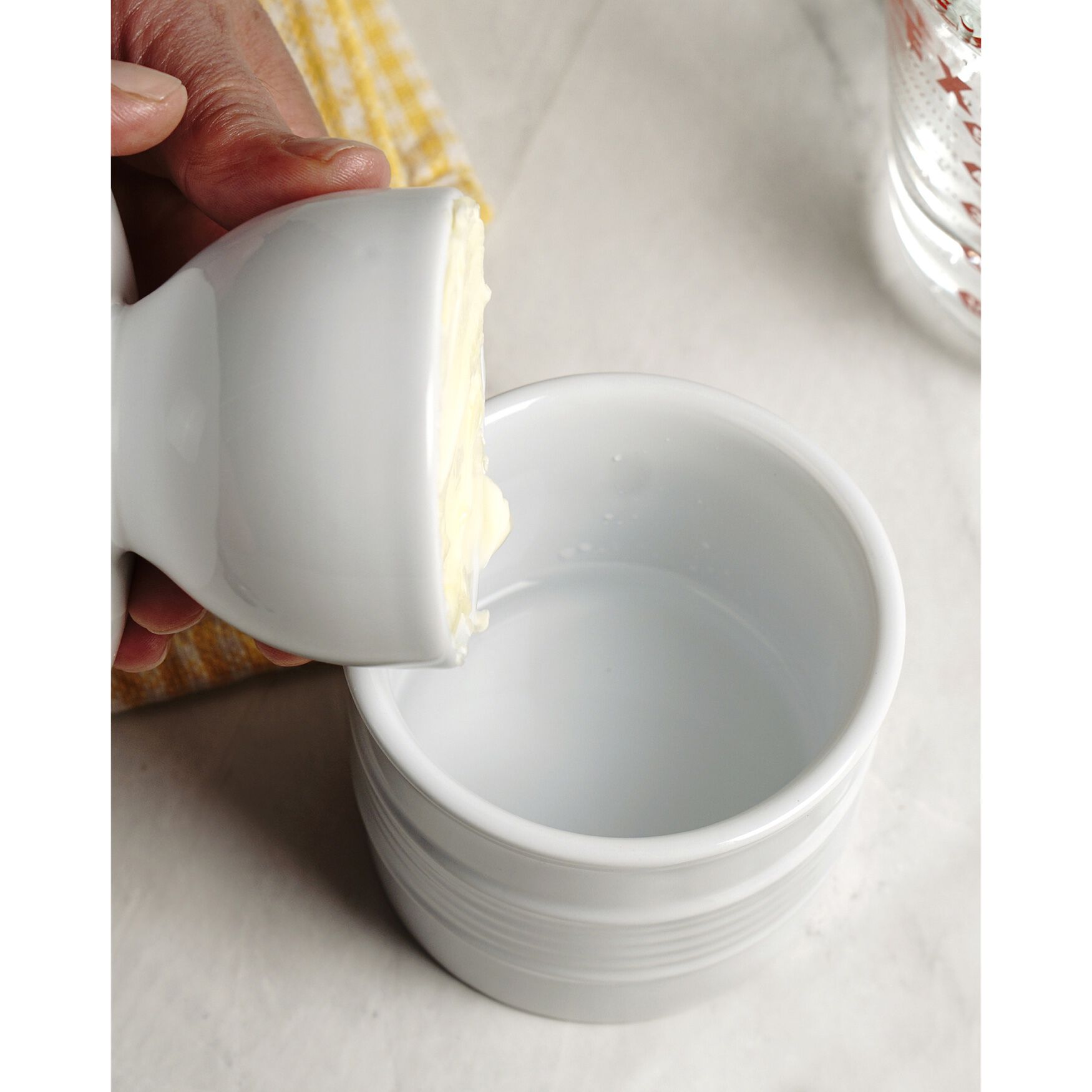 Stoneware Butter Pot - White, , alternate image number 5