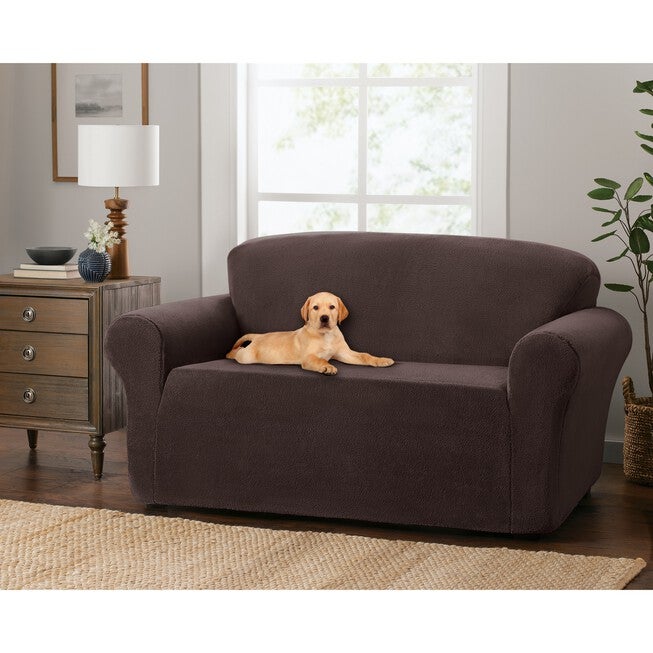 Stretch Sherpa Loveseat Cover, , alternate image number null