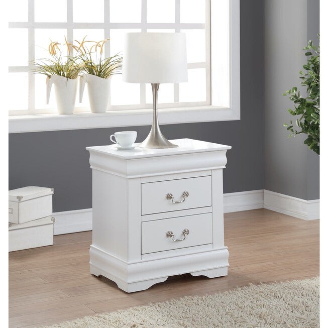 Nightstand Bedroom, WHITE, hi-res image number 0