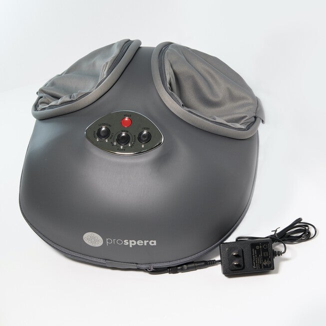 Shiatsu Foot Massager With Heat, Compression Air, BLACK, hi-res image number null
