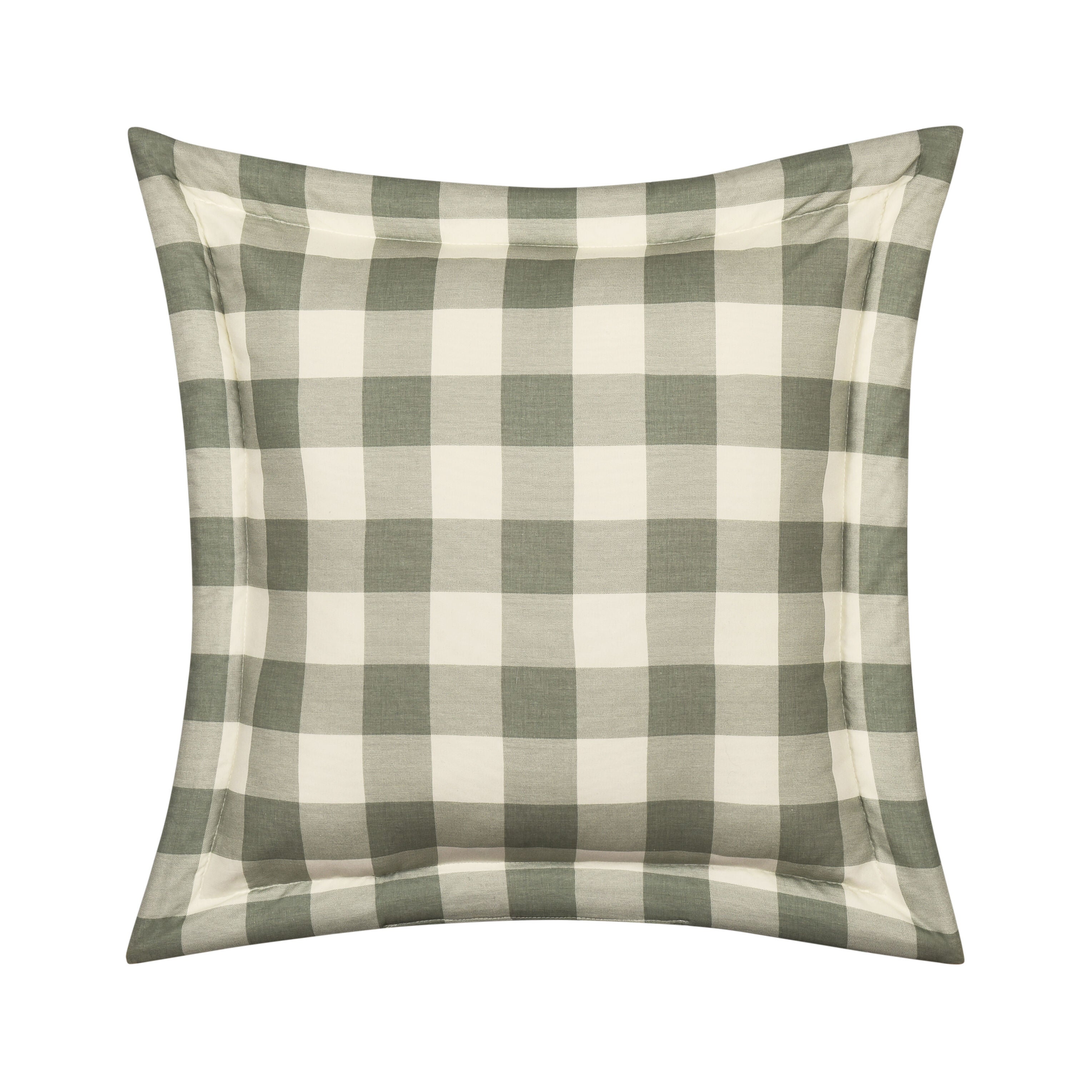 ELOISE 18 inches SQUARE DECORATIVE THROW PILLOW, GREEN, on-hover image number 1