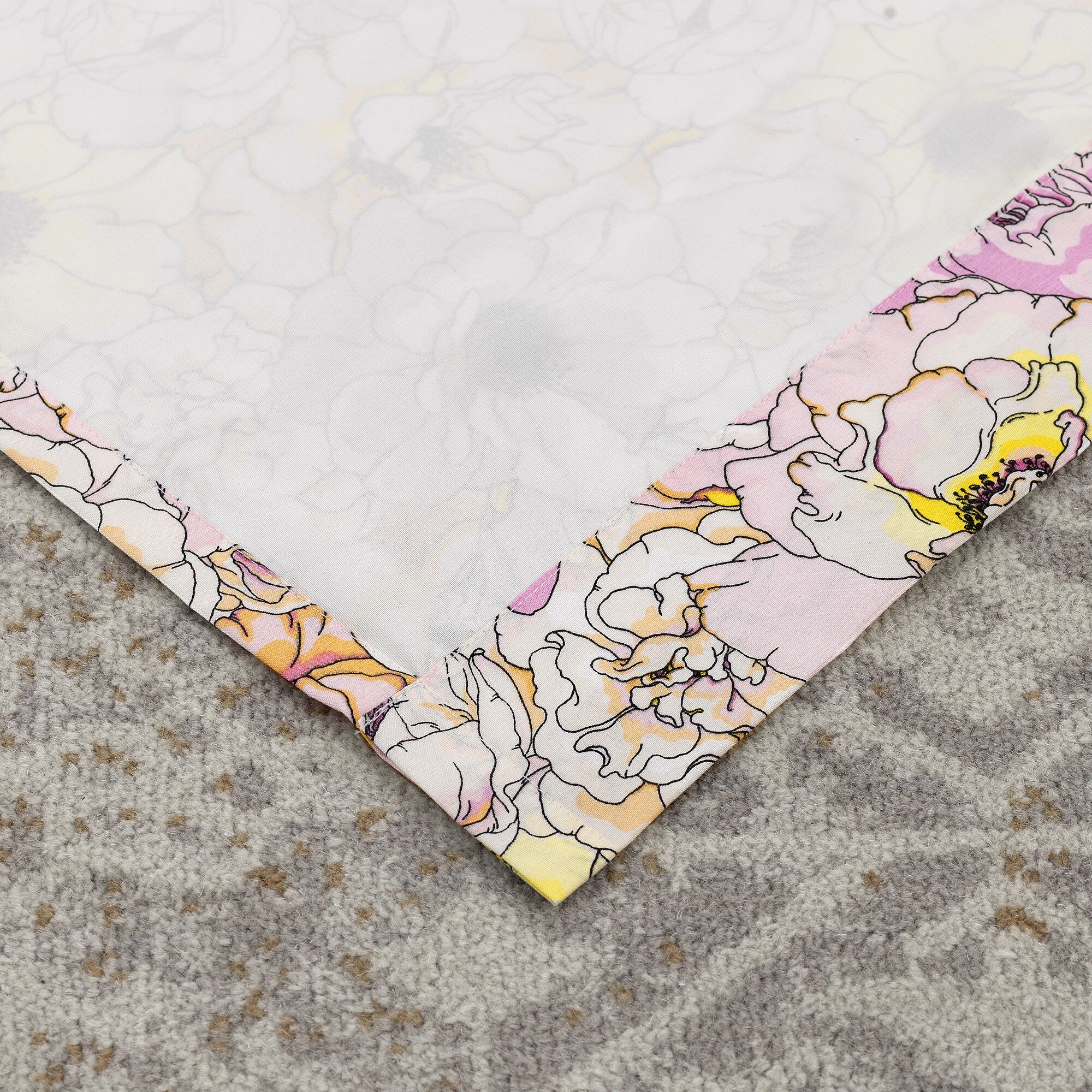 Misty Bloom Window Treatment Valance Curtains, PINK, on-hover image number 1