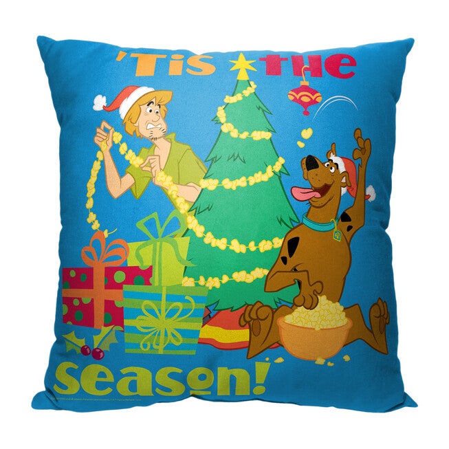 Wb Scooby Doo Tis The Season 18X18 Printed Throw Pillow, O, hi-res image number 0