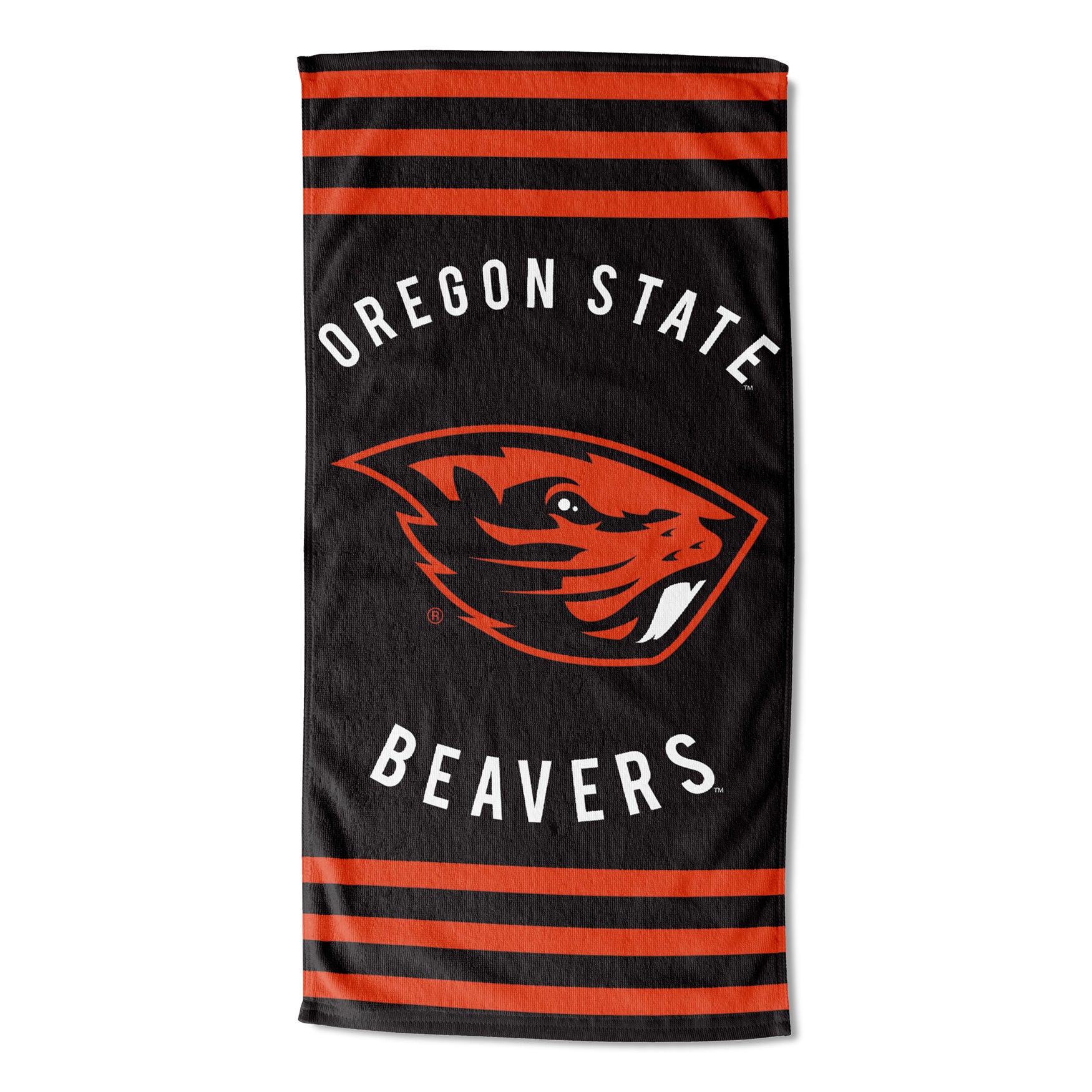 Oregon State Stripes Beach Towel, MULTI, hi-res image number 0
