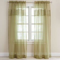 BH Studio Sheer Voile Pleated Rod-Pocket Panel