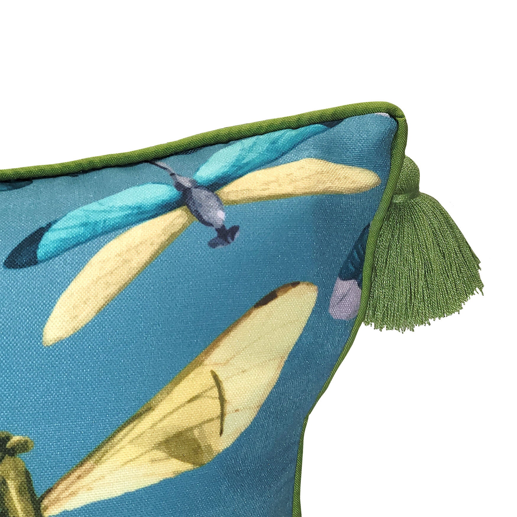 Indoor/Outdoor Multi-Colored Dragonflies Decorative Throw Pillow 18X18, Capri Multi, , alternate image number 2