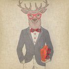 Holiday Christmas Plaid Reindeer Girlfriend Decorative Pillow , , alternate image number null