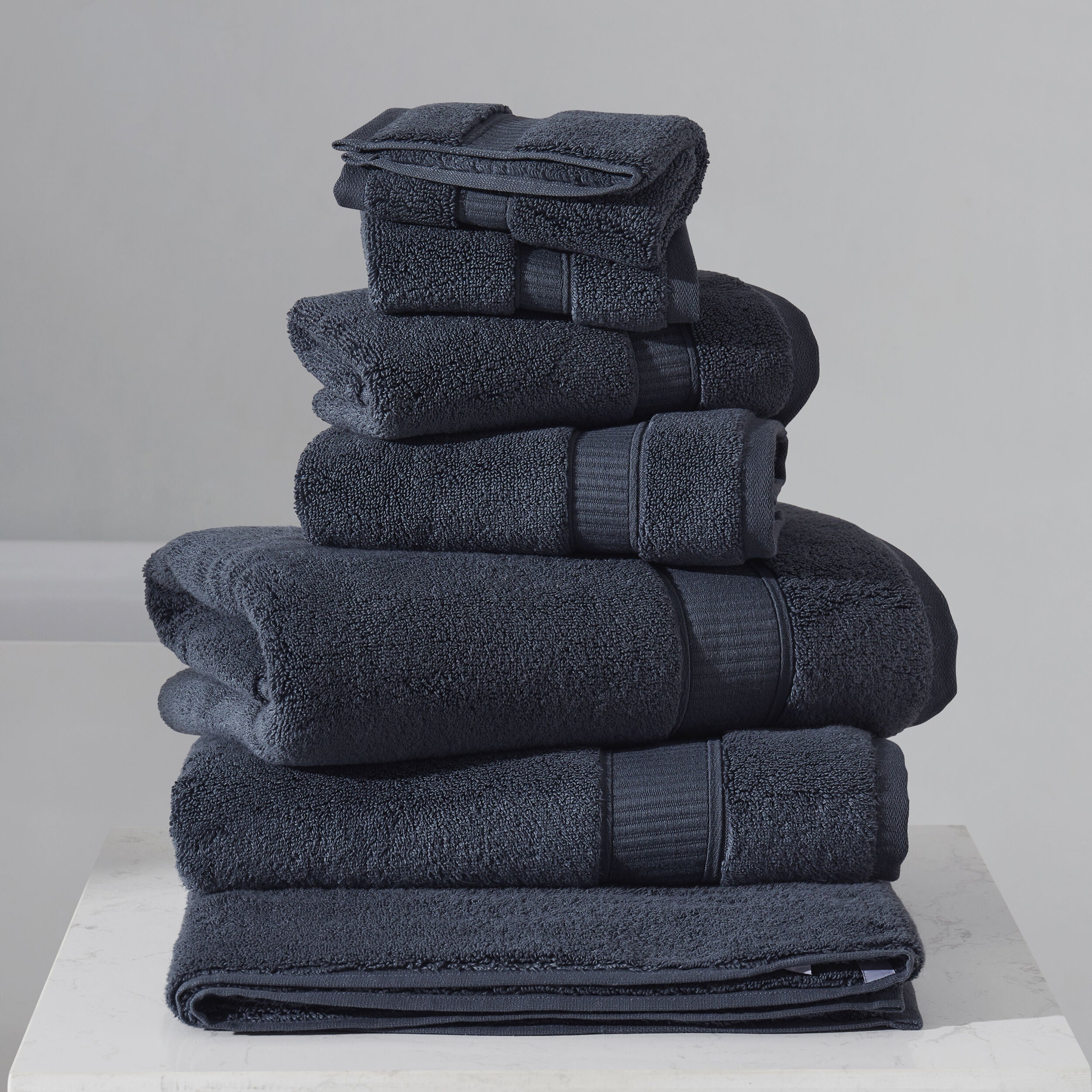 BELMORE 6PC. TOWEL SET, DENIM, alternate image number 2