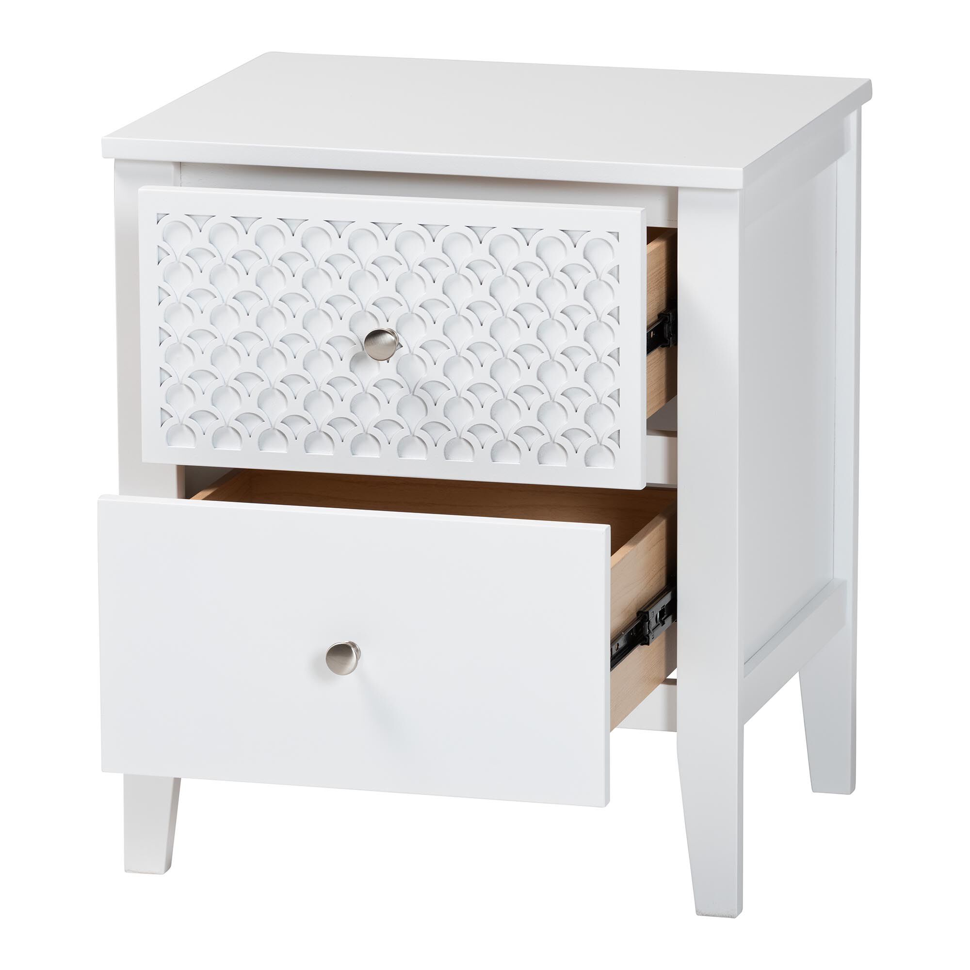 Lara Nightstand, WHITE, alternate image number 2