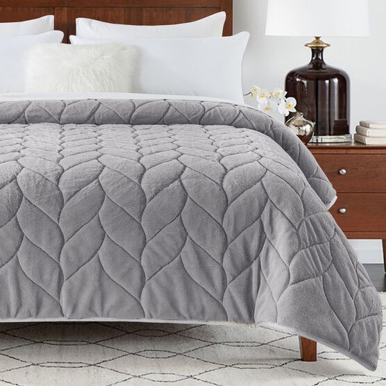 Cozy Gray Down Alternative Blanket Blankets, , on-hover image number null