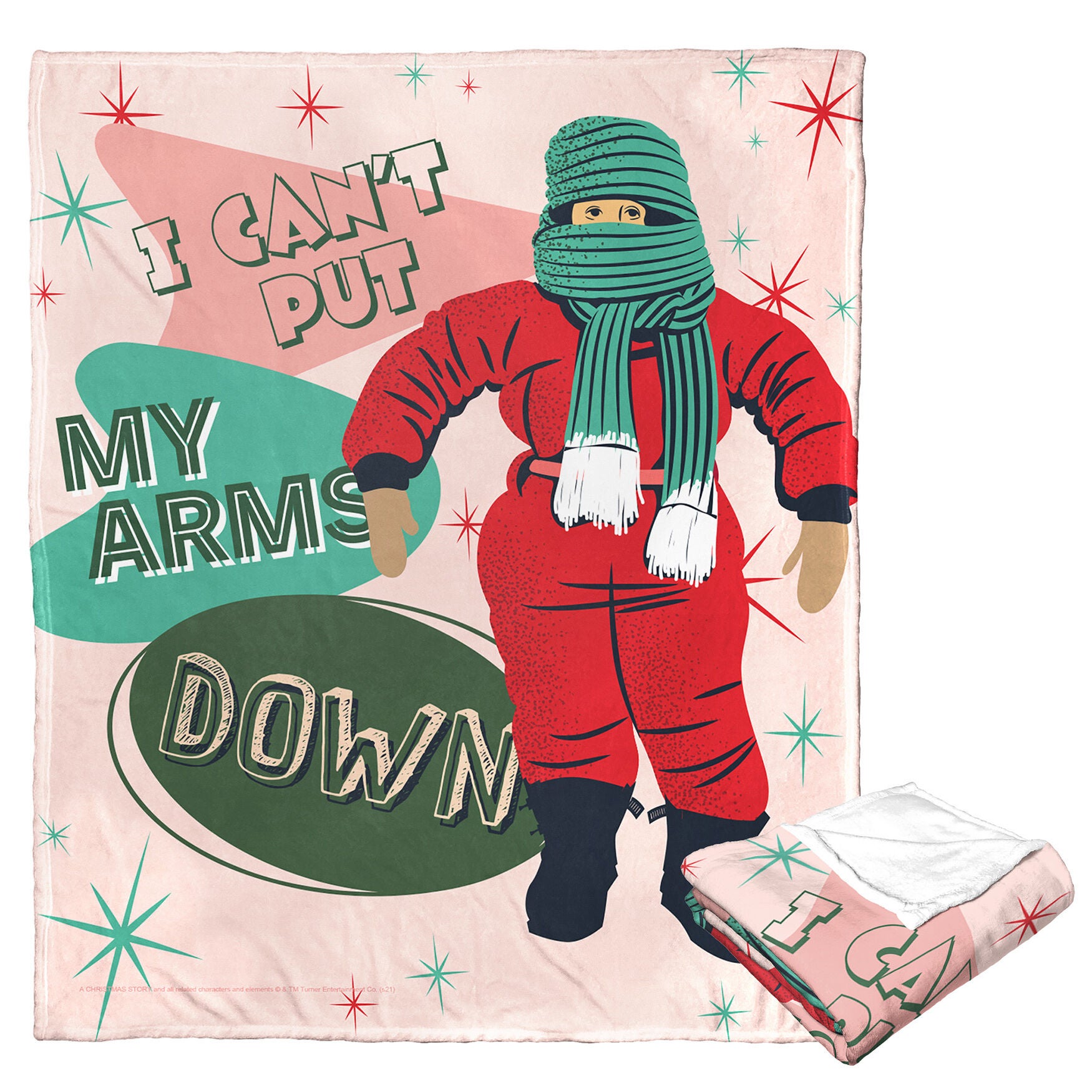 Wb A Christmas Story Can'T Put My Arms Down Silk Touch Throw Blanket, O, hi-res image number 0