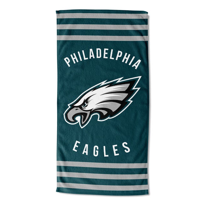 Eagles Stripes Beach Towel, MULTI, hi-res image number null