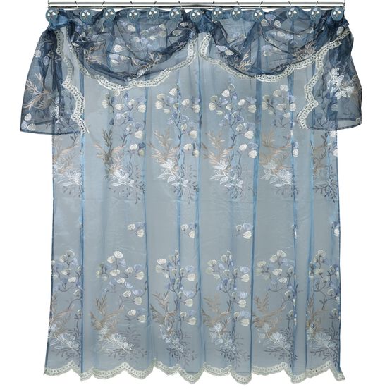 Capri Shower Curtain, BLUE, hi-res image number null