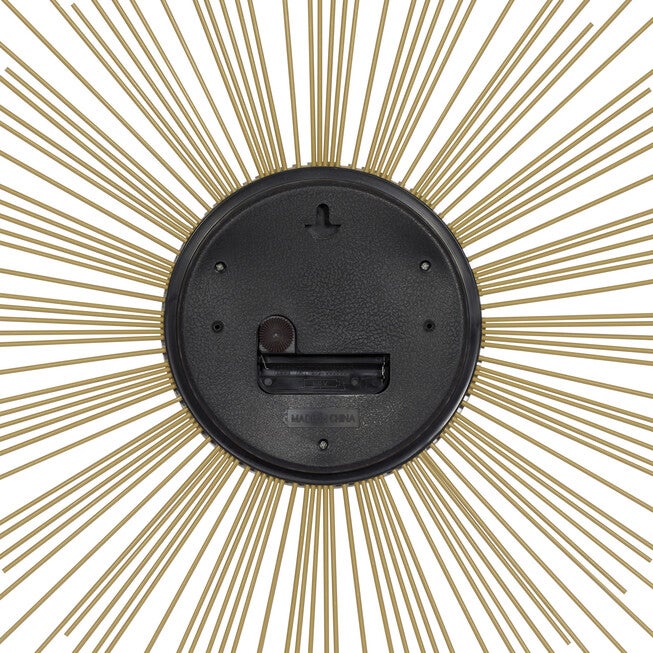 Gold Metal Contemporary Wall Clock, , alternate image number 2