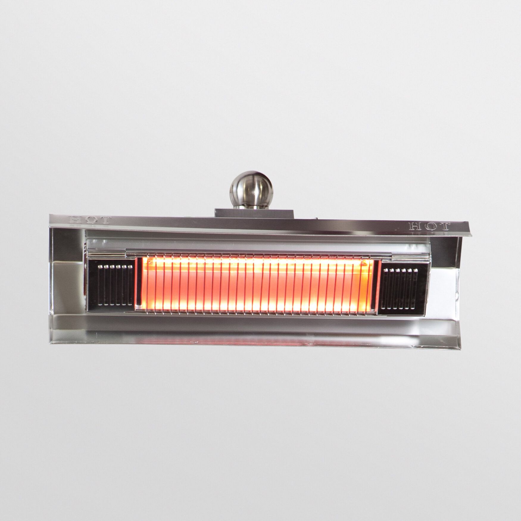 Black Steel Wall Mounted Infrared Patio Heater, STAINLESS STEEL, hi-res image number 0