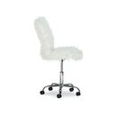 Fulton Faux Flokati Office Chair White, , alternate image number null