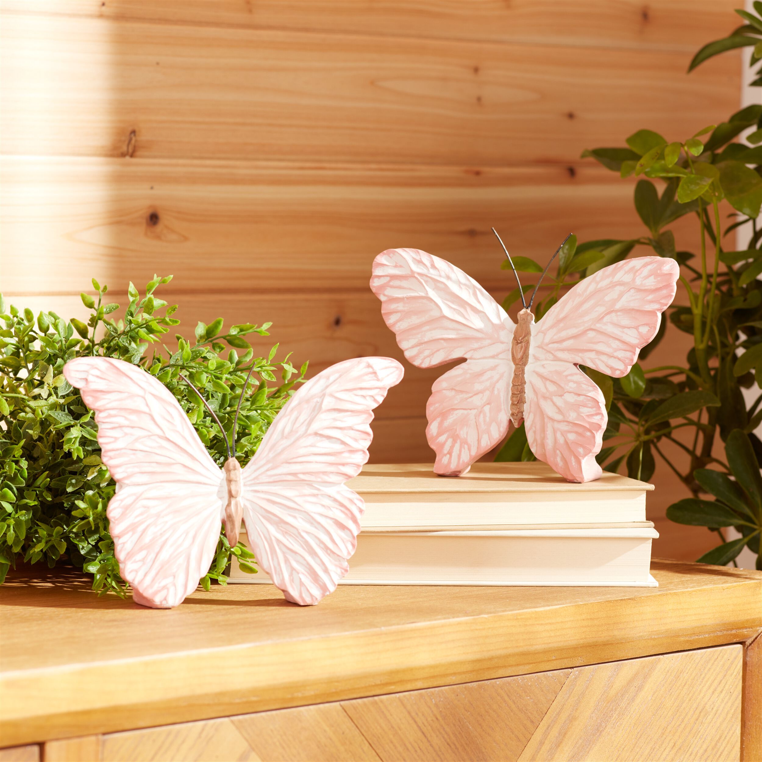 Resin Butterfly Set of 4, PINK, alternate image number 1