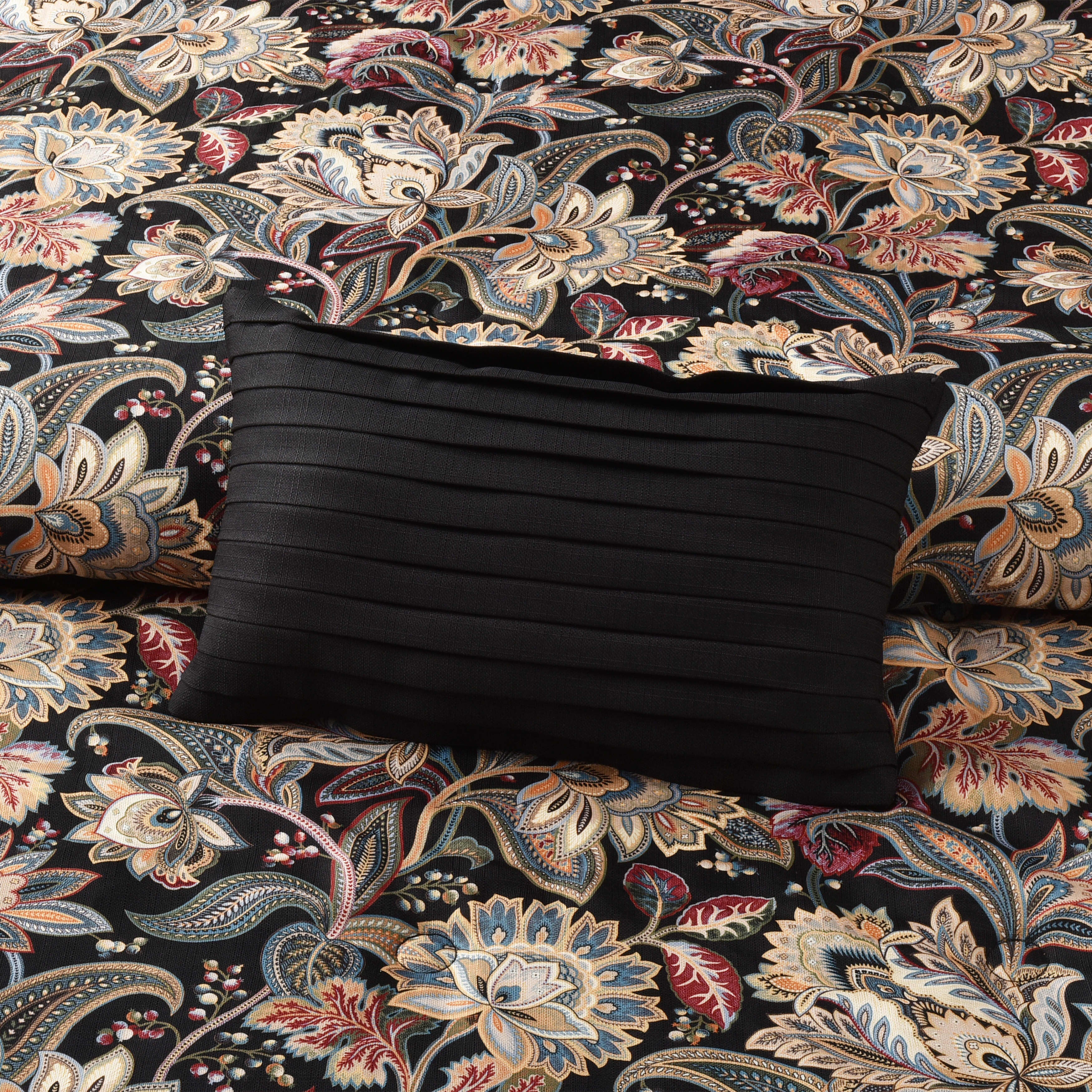 Calabria Boudoir Decorative Throw Pillow, BLACK, alternate image number 1