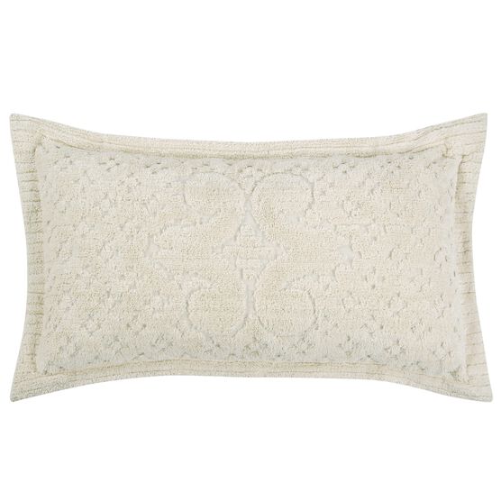 Ashton Collection Tufted Chenille Sham , IVORY, hi-res image number null