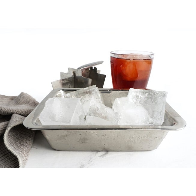 Large Cubes Stainless Steel Ice Cube Tray, , alternate image number 2