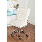 Fulton Faux Flokati Office Chair White, , alternate image number null