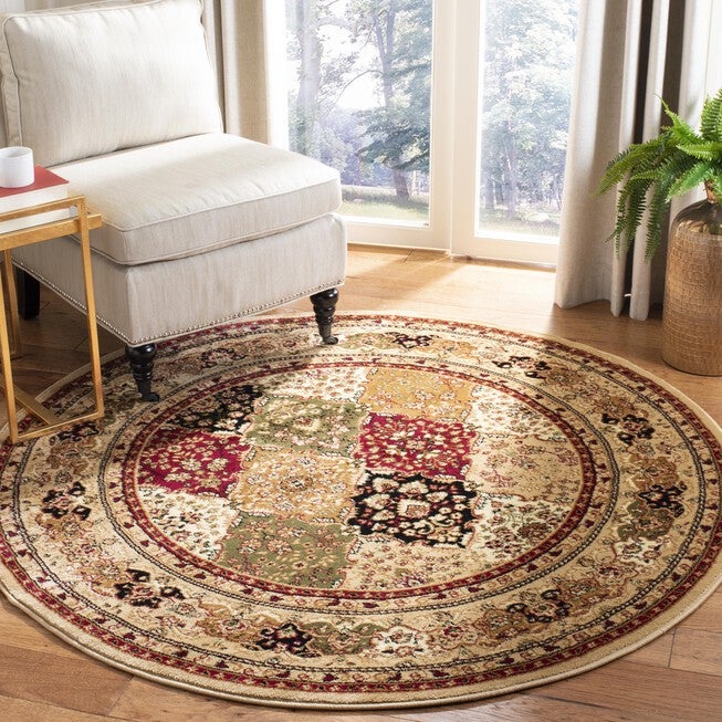 Lyndhurst 221 Multi / Beige 8' X 8' Round Round Rug, , on-hover image number null
