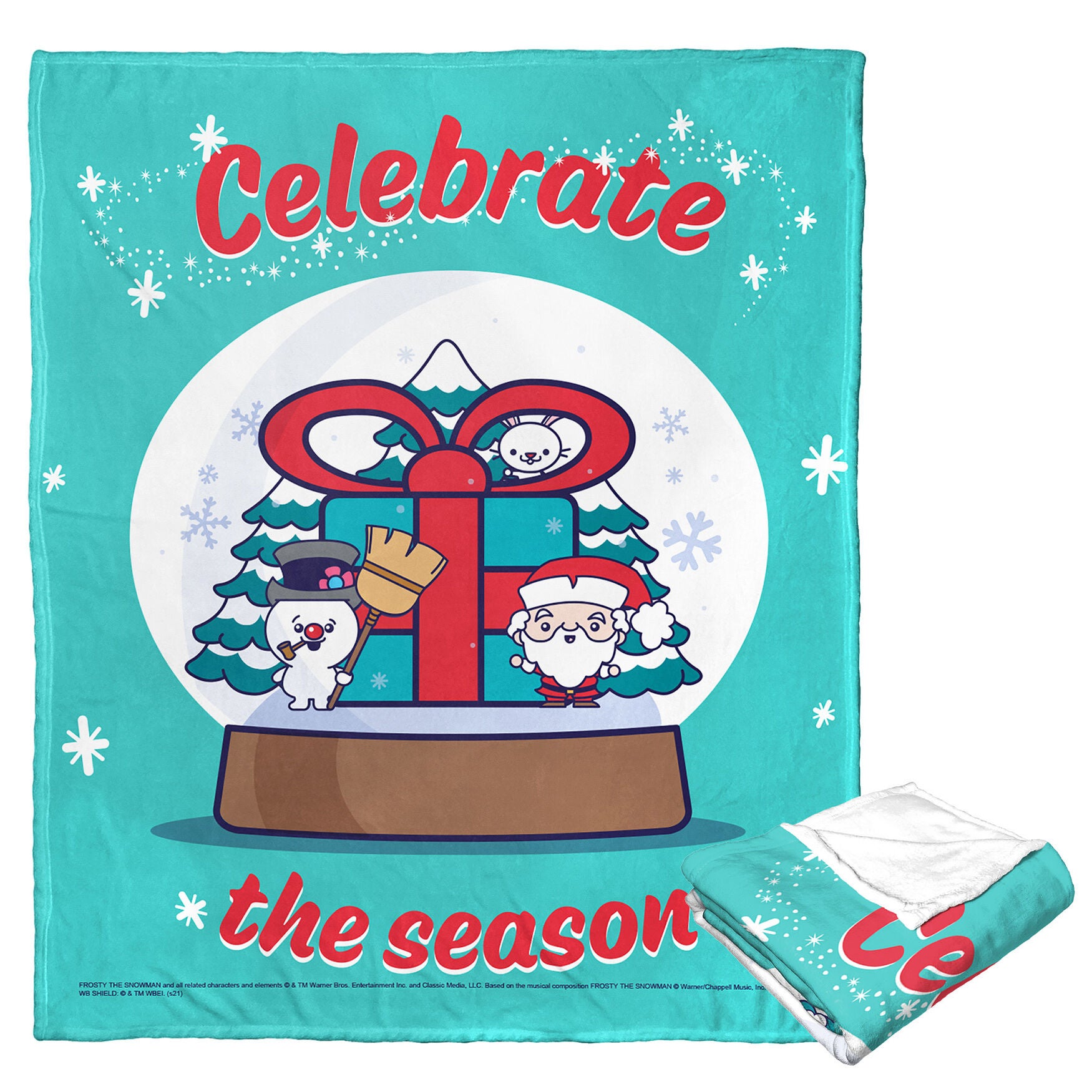 Frosty The Snowman Tis The Season Silk Touch Throw Blanket, O, hi-res image number 0