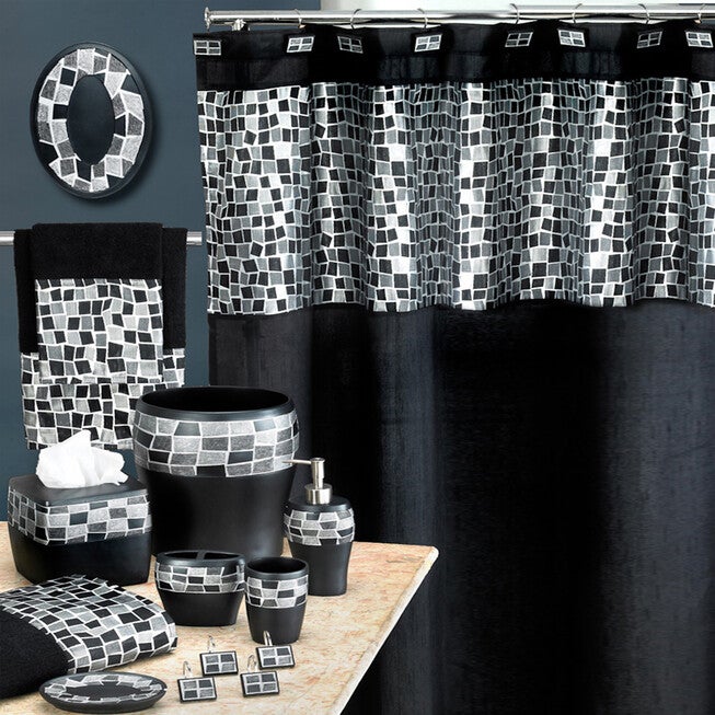 Mosaic Stone Set of 12 Shower Hook  , , on-hover image number 1