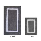 Hotel Collectionis Bath Mat Rug, 2 Piece Set (17" x 24" | 24" x 40"), GRAY WHITE, hi-res image number null
