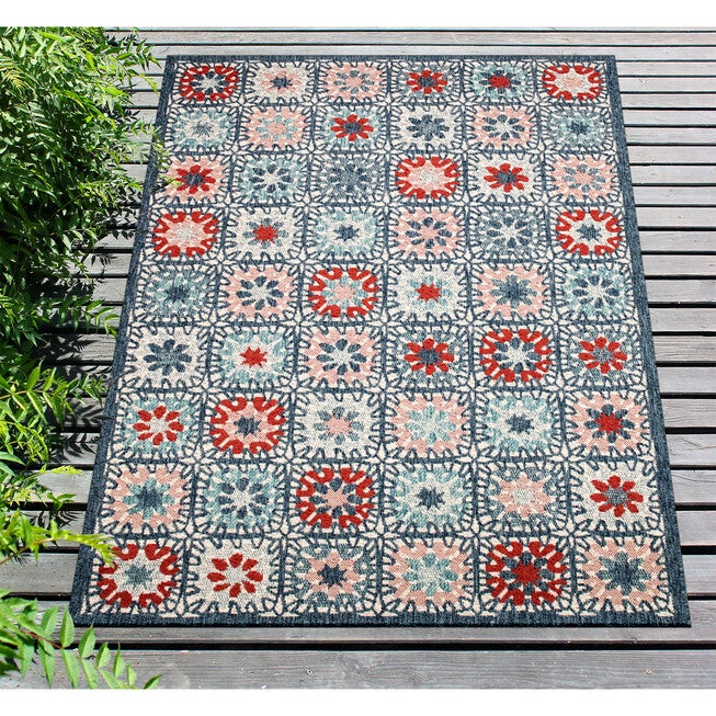 Liora Manne Portofino Boho Tiles Indoor/Outdoor Rug, , on-hover image number null