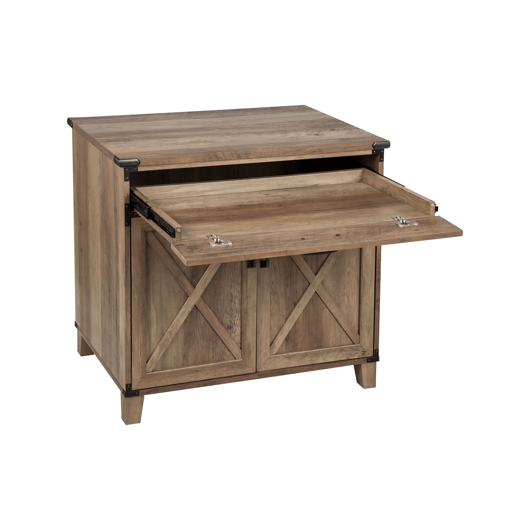 Oxford Rustic Oak Laptop Credenza, , alternate image number 3