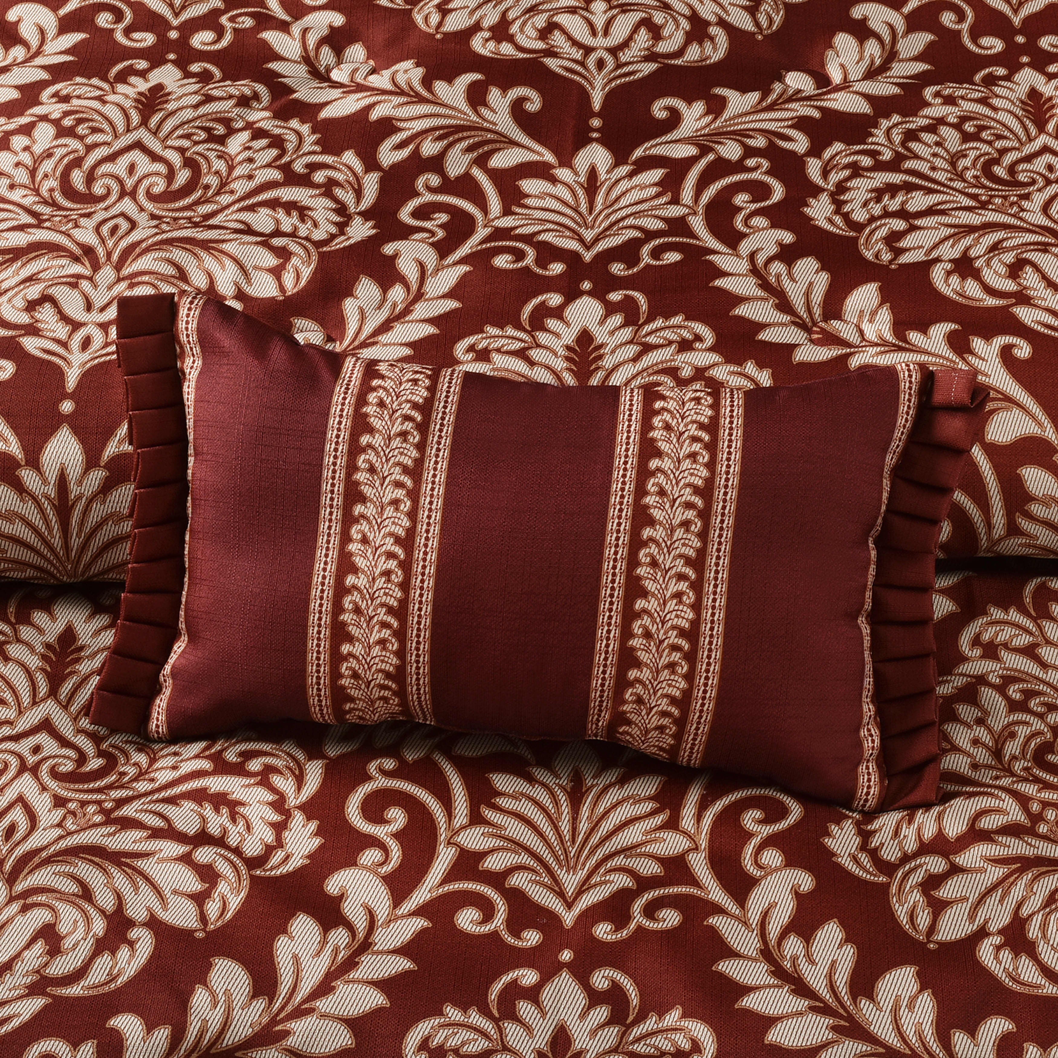 Lazia Boudoir Decorative Throw Pillow, RED, alternate image number 1