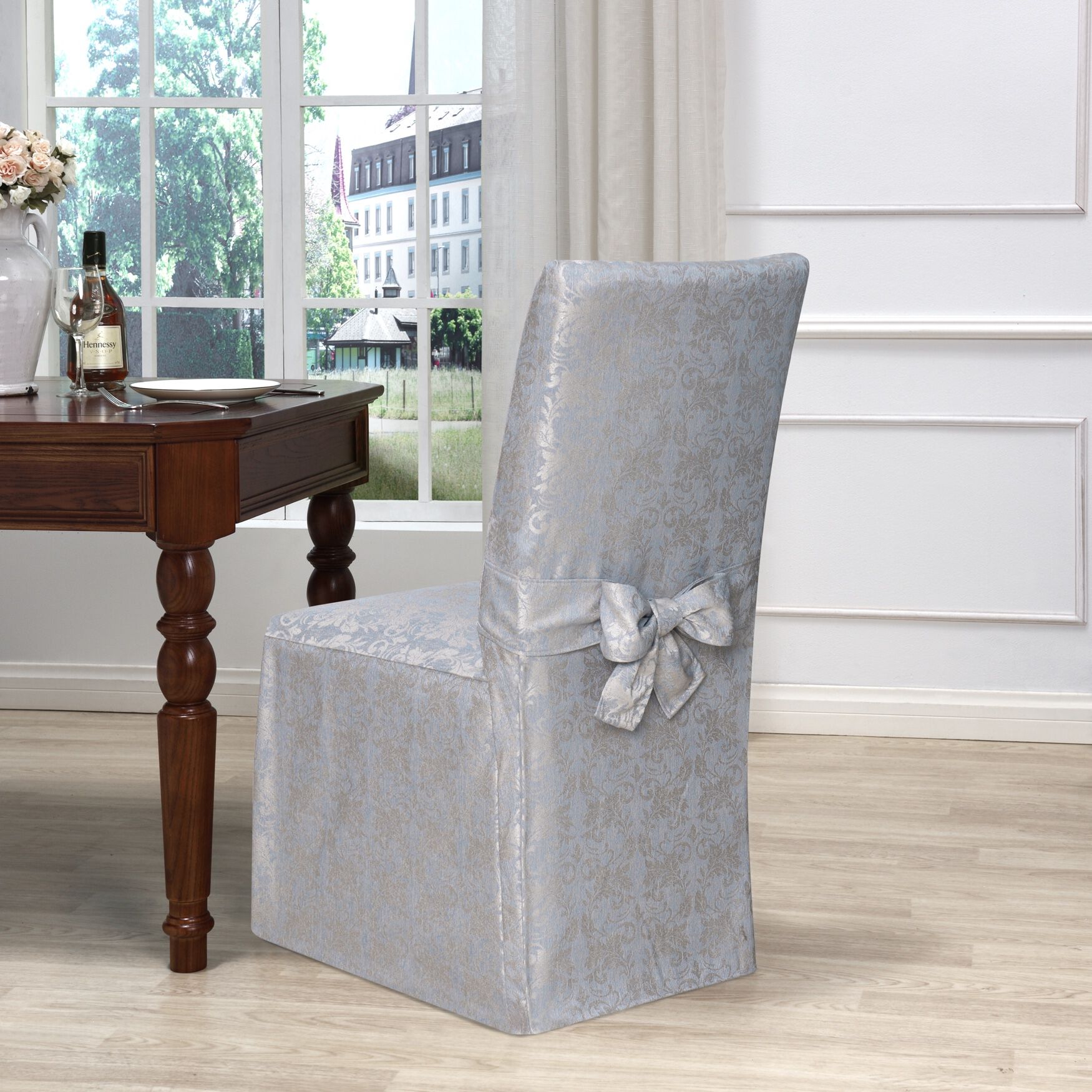 Kathy Ireland Desert Dining Room Cover, BLUE, hi-res image number 0