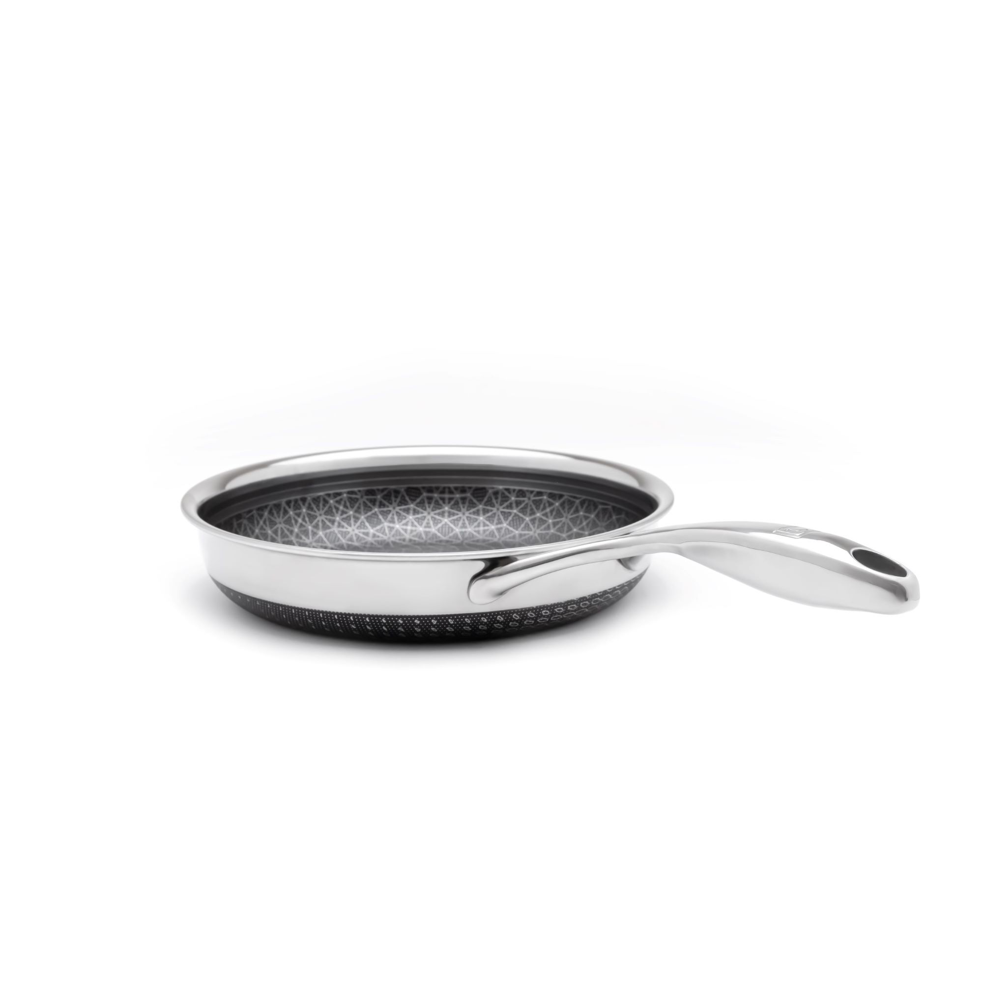 LIVWELL DiamondClad&trade; 8 inches Hybrid Nonstick Stainless Steel Frying Pan, Dishwasher Safe, PFOA-free &ndash; Silver/Black, SILVER, alternate image number 4
