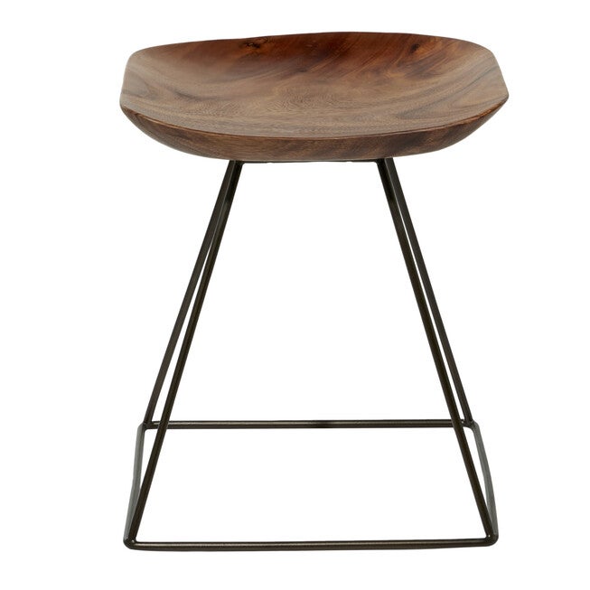 Brown Iron Rustic Stool, , alternate image number null