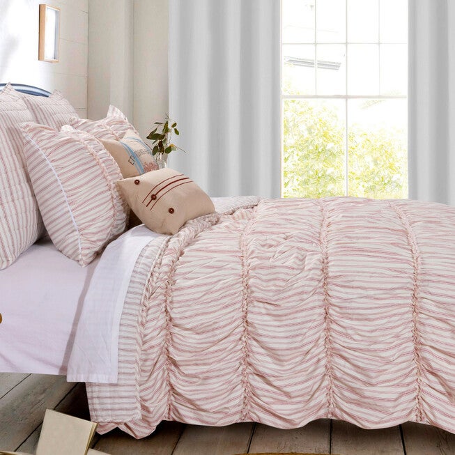 Farmhouse Chic Quilt Set , RED, hi-res image number 0