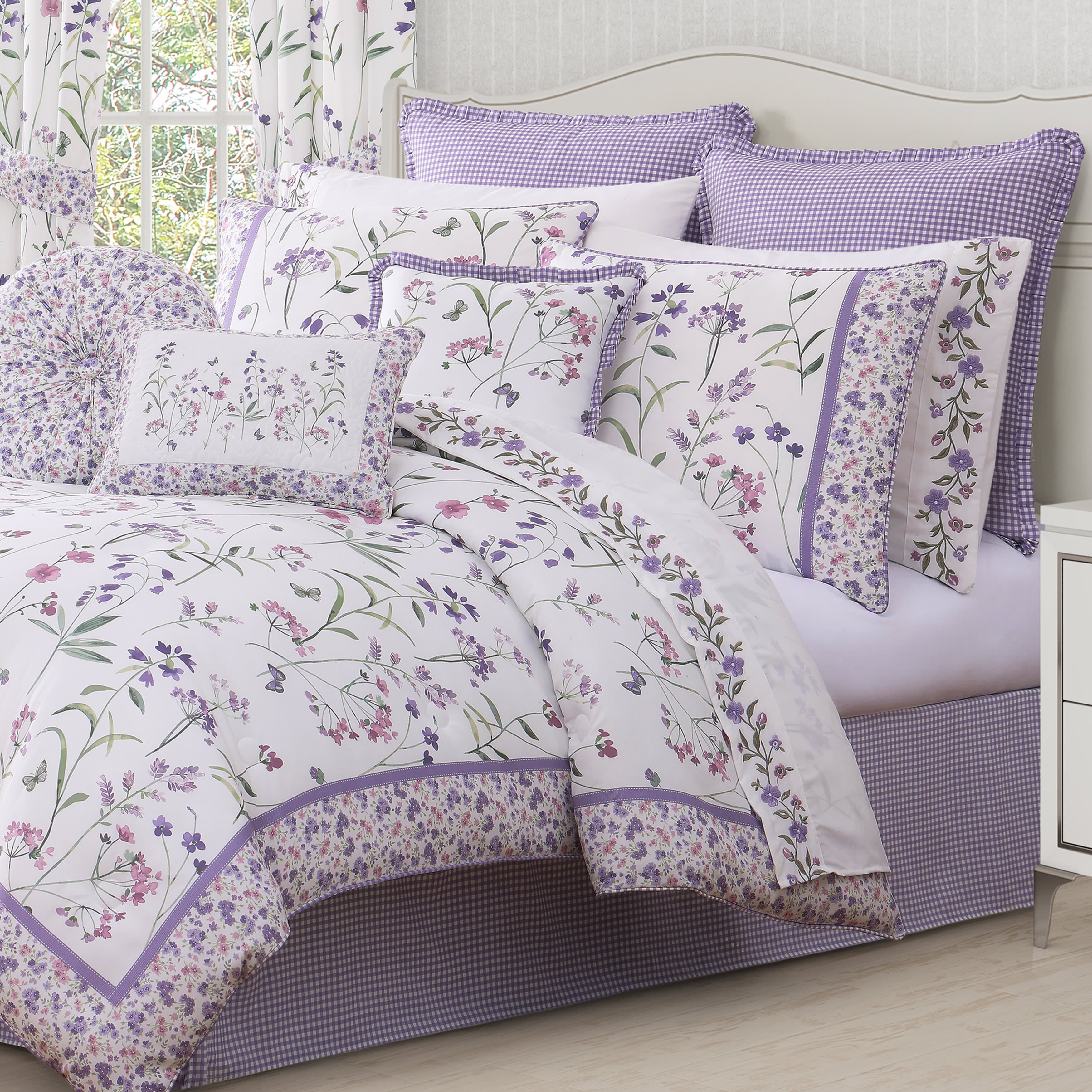 Nola 4 Piece Comforter Set, LILAC, alternate image number 1