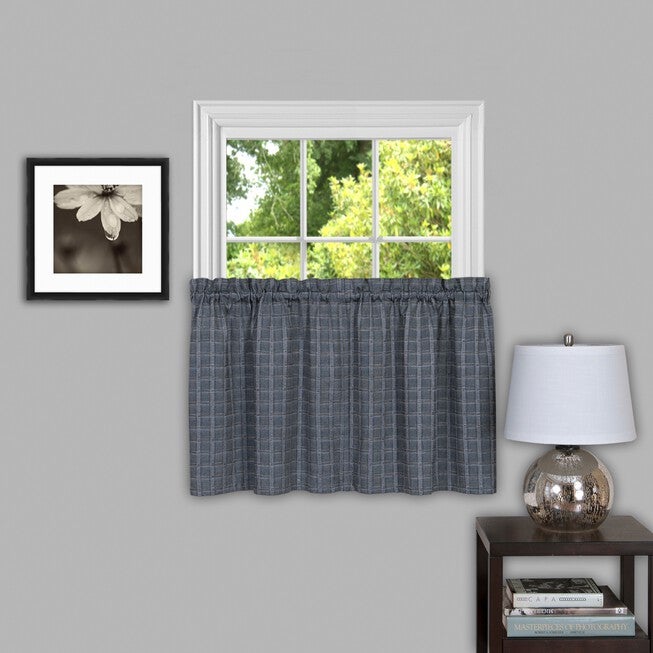 Sydney Window Curtain Tier Pair, GREY, hi-res image number null