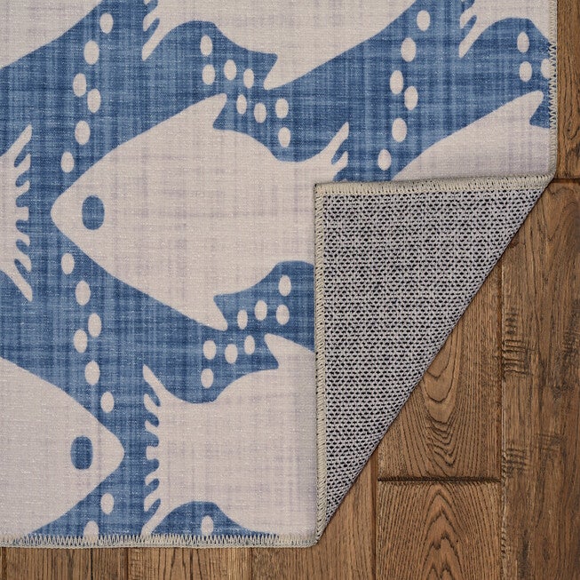 Washable Seabourne Ivory/Blue Rug, , on-hover image number null