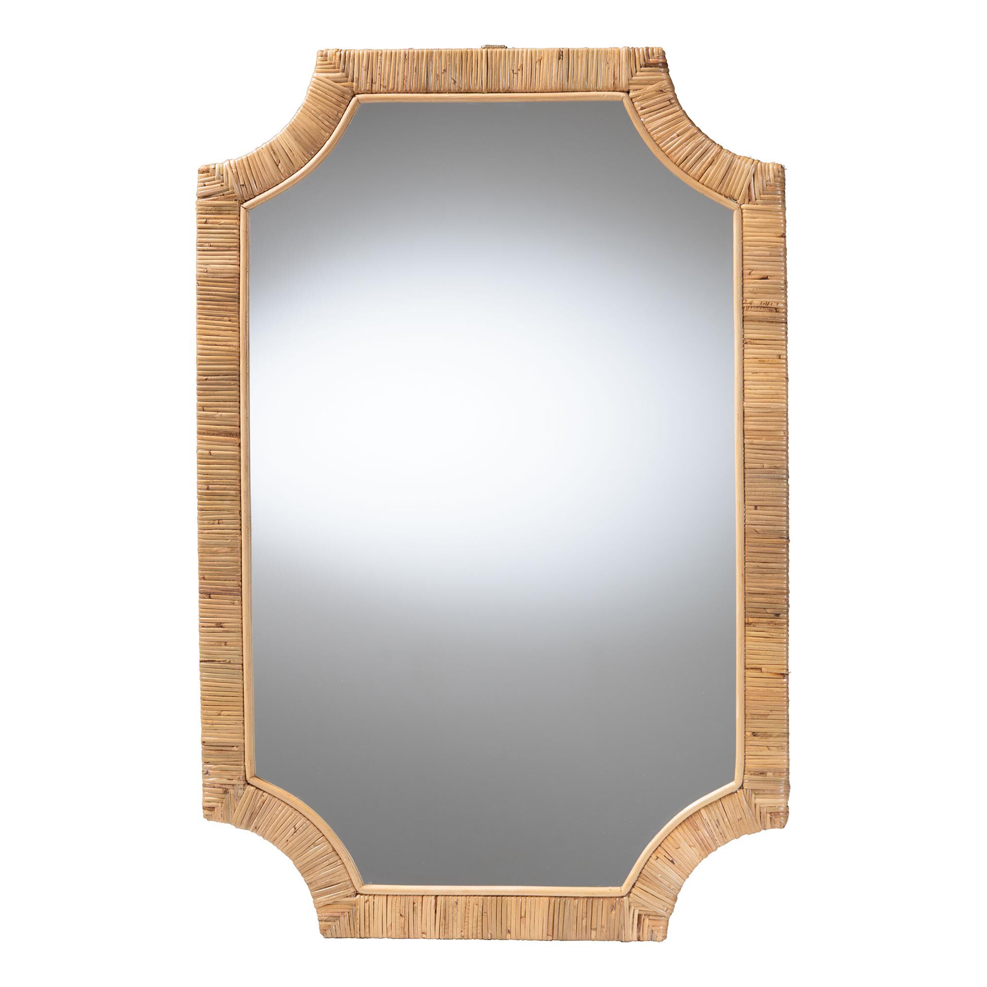 Thiago Natural Rattan Wall Mirror, HONEY, alternate image number 1