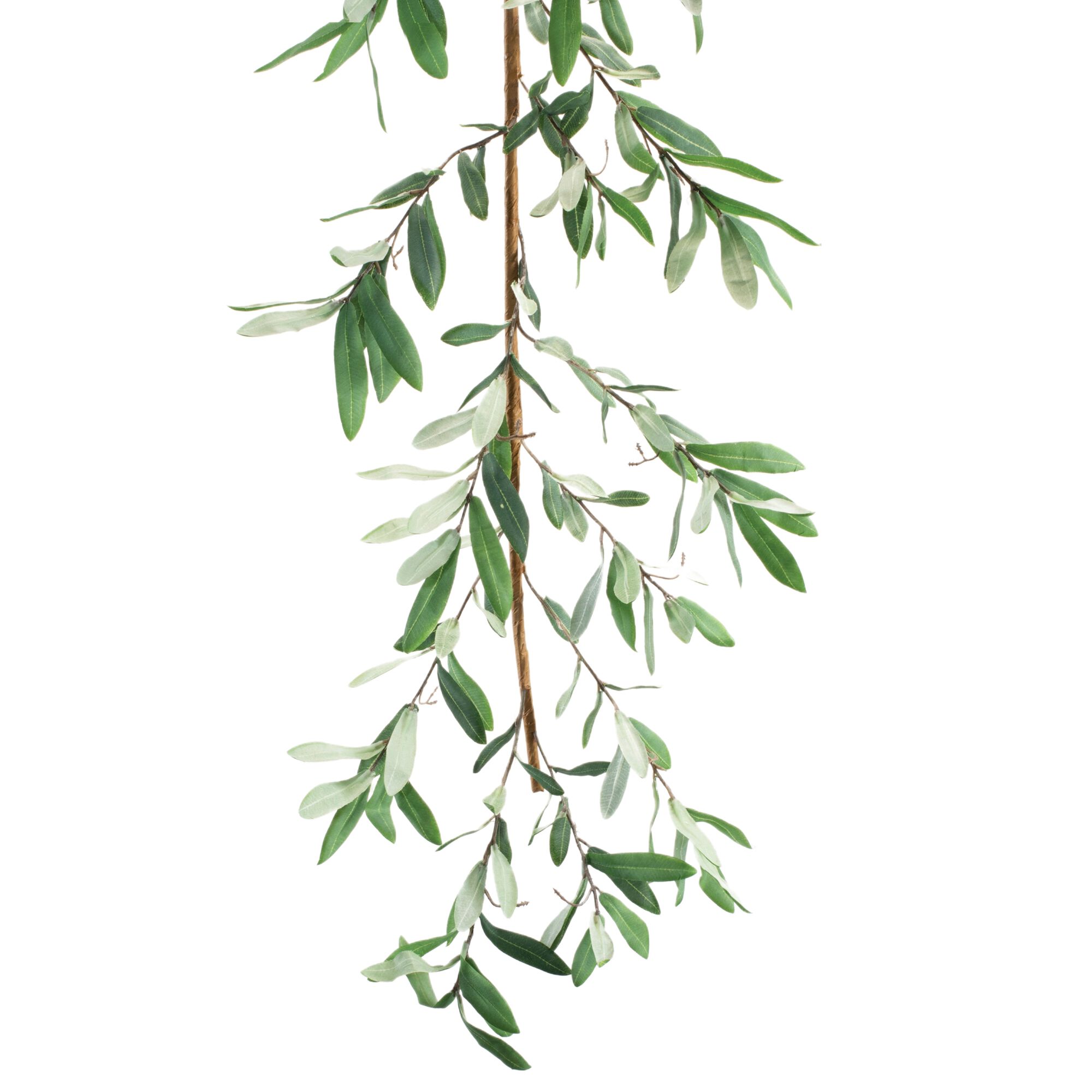Olive Leaf Foliage Garland 5.5'L, GREEN/BROWN, hi-res image number 0
