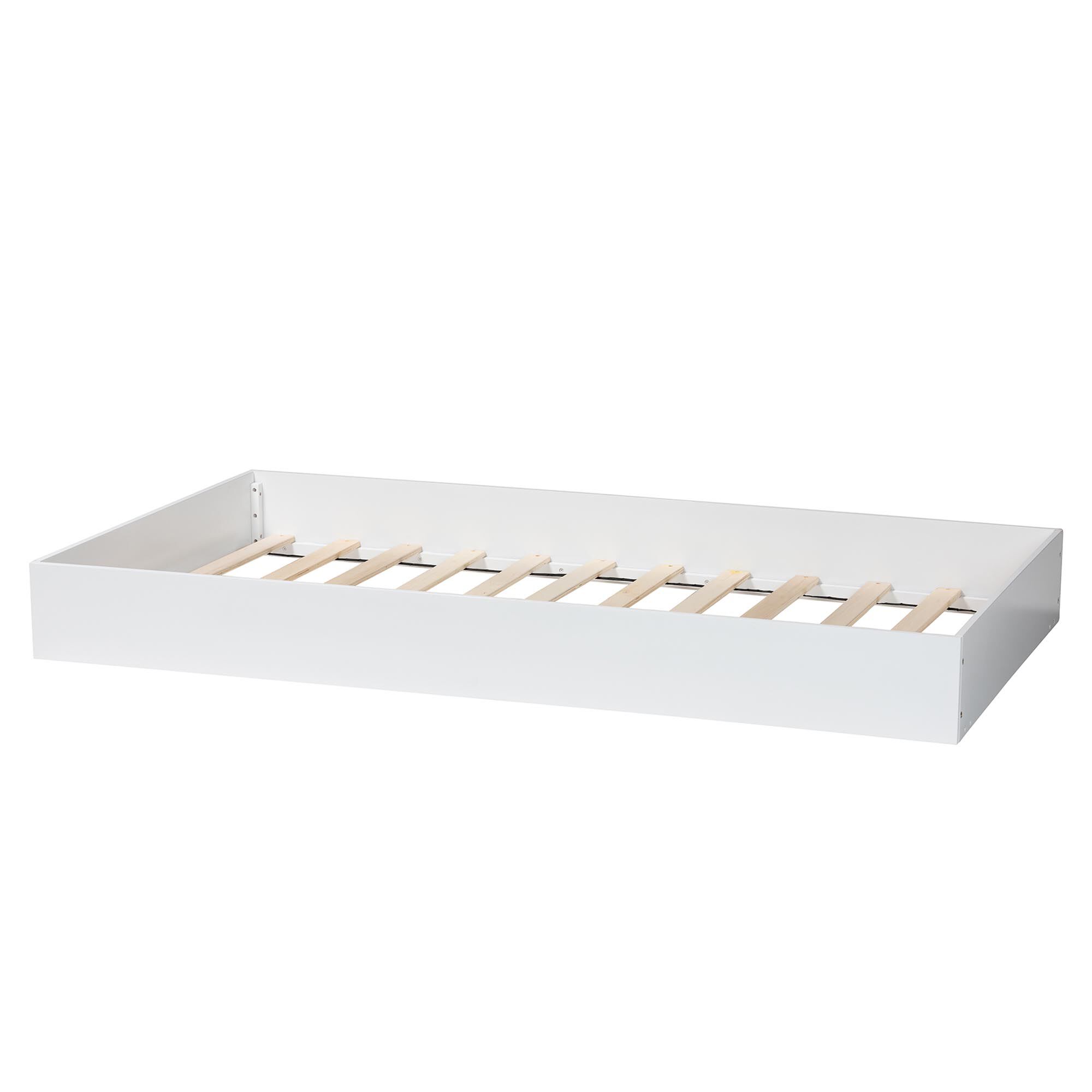Roni Modern White Wood Twin Trundle, WHITE, alternate image number 3