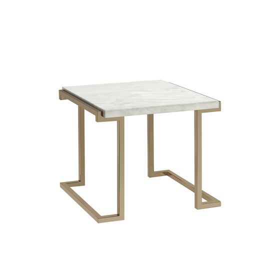 End Table, FAUX MARBLE CHAMPAGNE, hi-res image number null